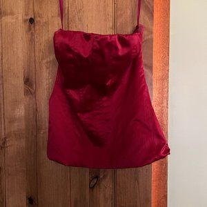 Limited Red Satin Sleeveliss Cami
